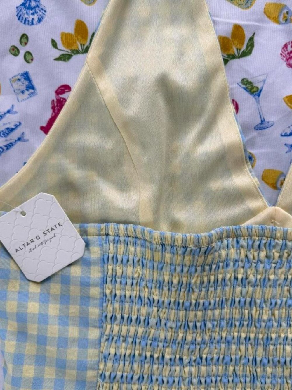 Altar'd State Women's Halter Gingham top - Picture 7 of 8